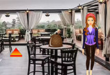 Terrace Restaurant Girl Escape